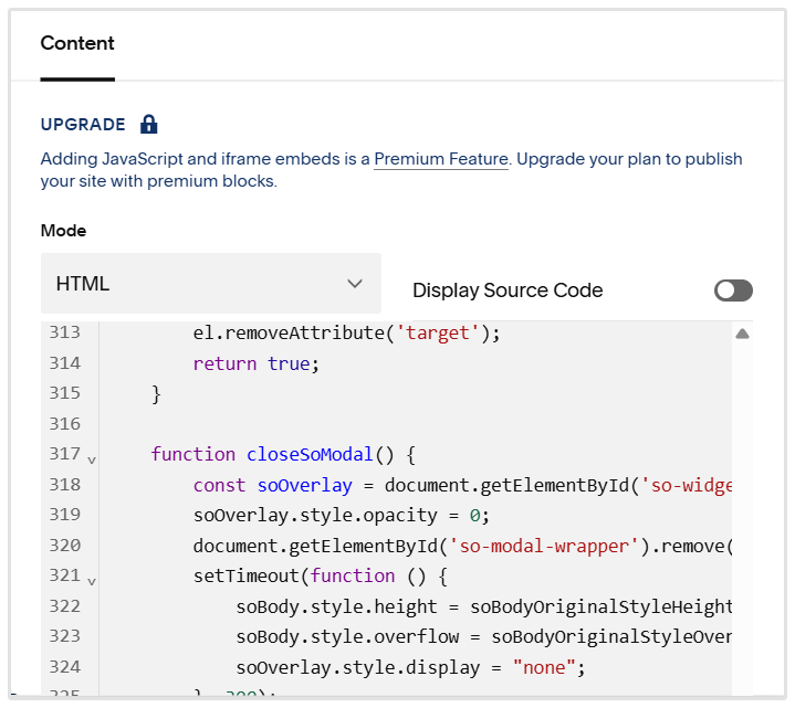 Code Block Squarespace